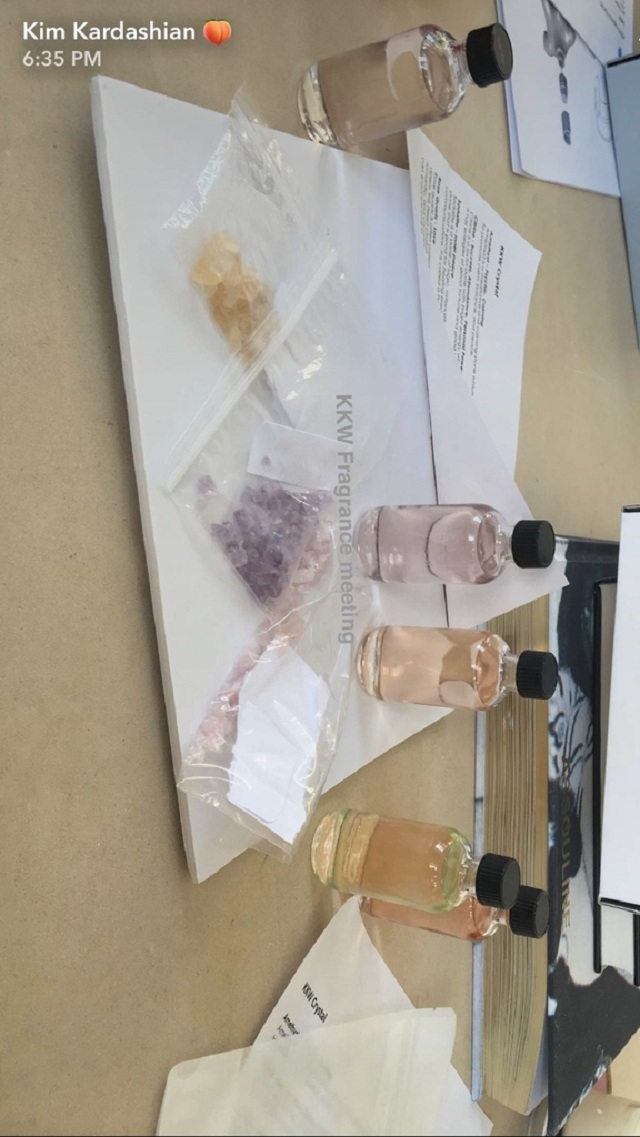 Kim Kardashian / Snapchat Don't worry, we believe the bottles will be prettier than that.